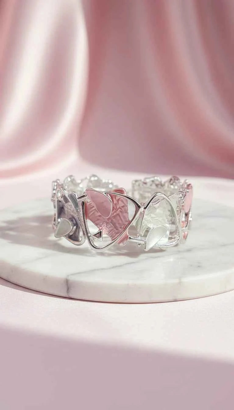 Abstract Geometric Stretchy Bracelet