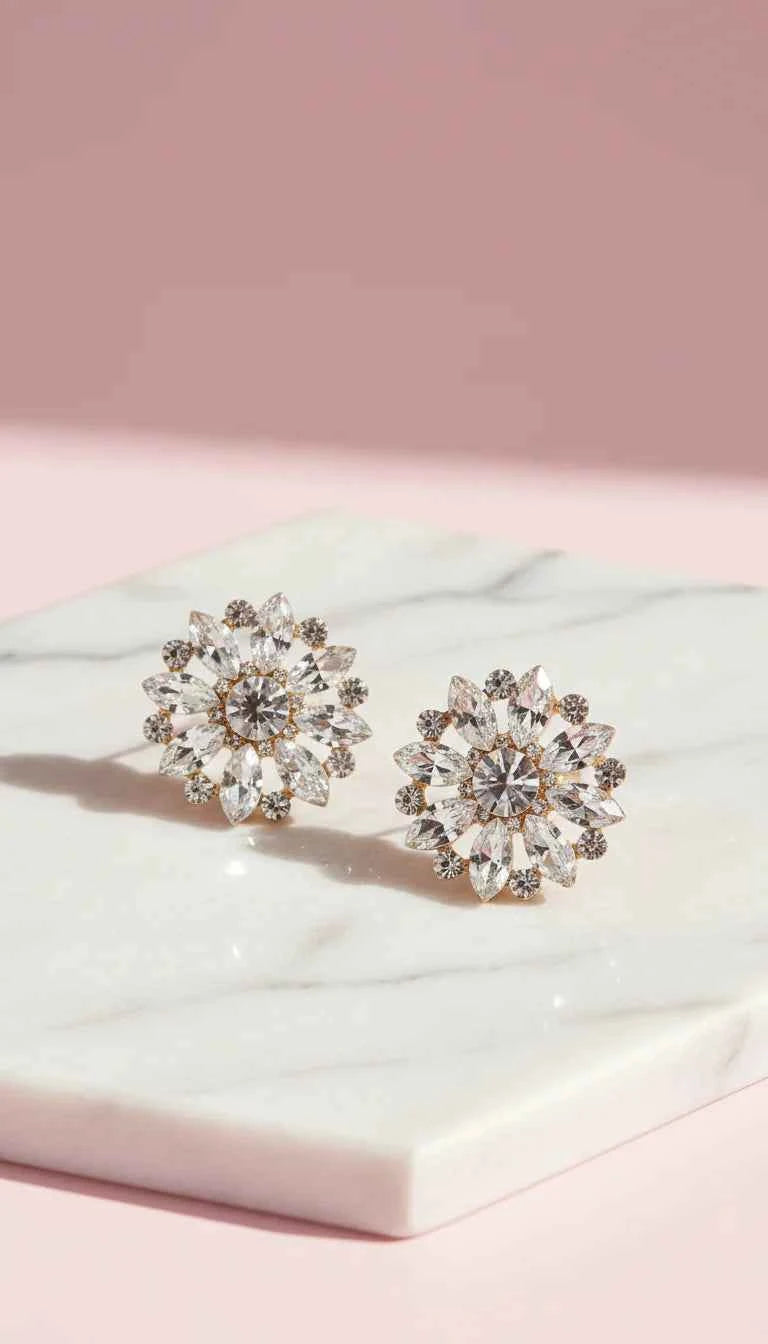 Sparkly Crystal Stud Earrings