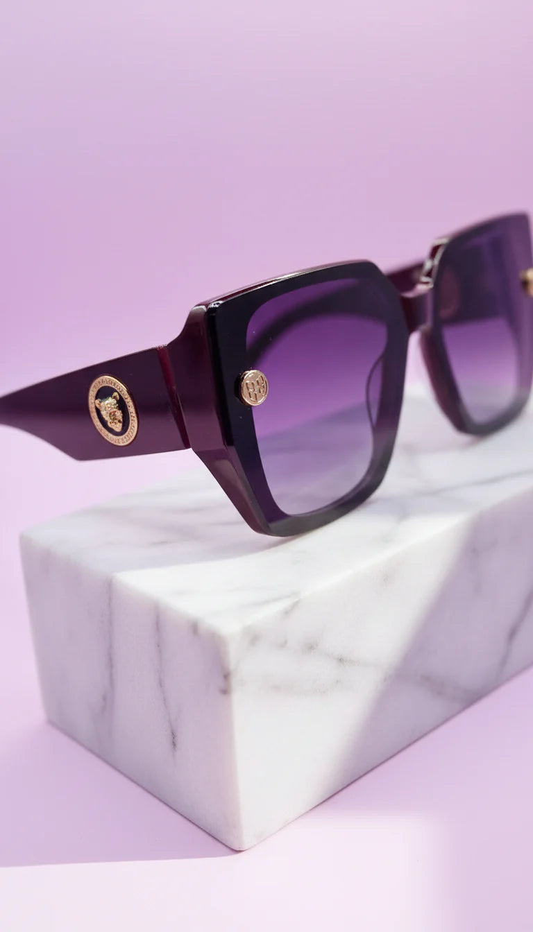 Gold Leopard Oversized Sunglasses Box of 12