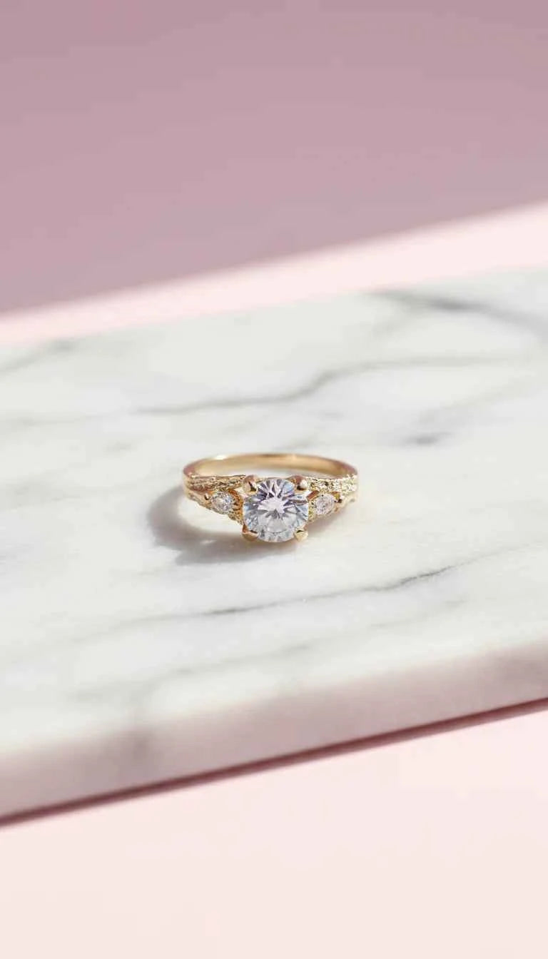 Crystal Round Cut Ring silver Box set of 12