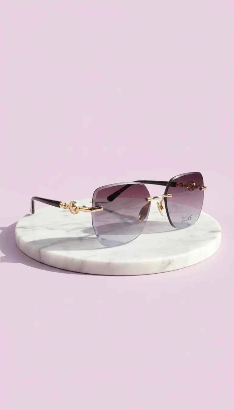 Rimless Retro Frame Sunglasses Box of 12