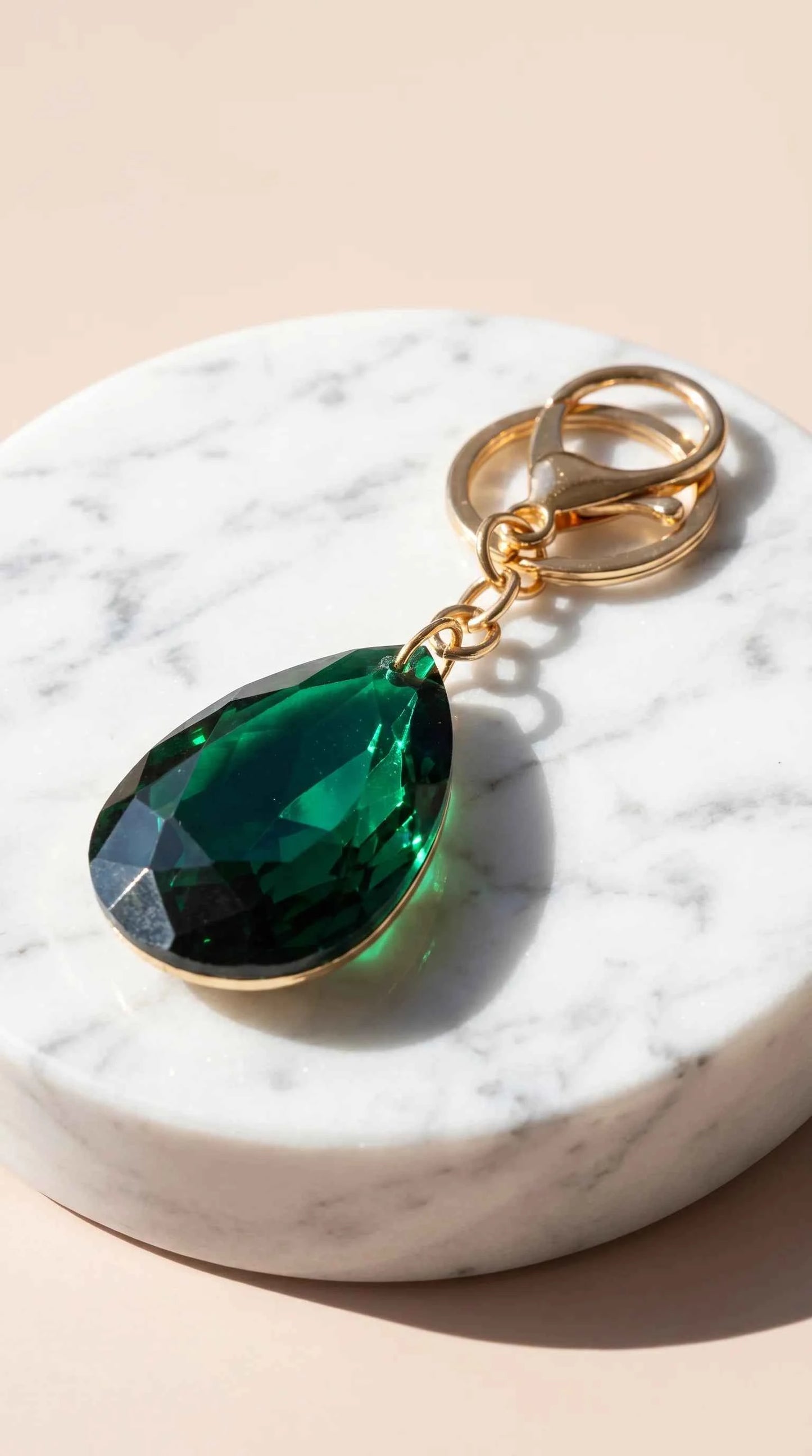 Faceted Crystal Keyring & Bag Charm