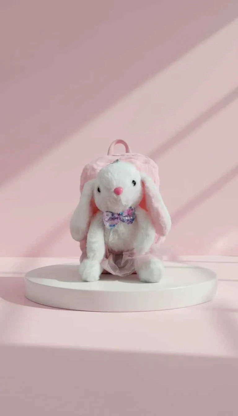 Lux Soft Bunny Rabbit Backpack – Faux Fur Plush Bag