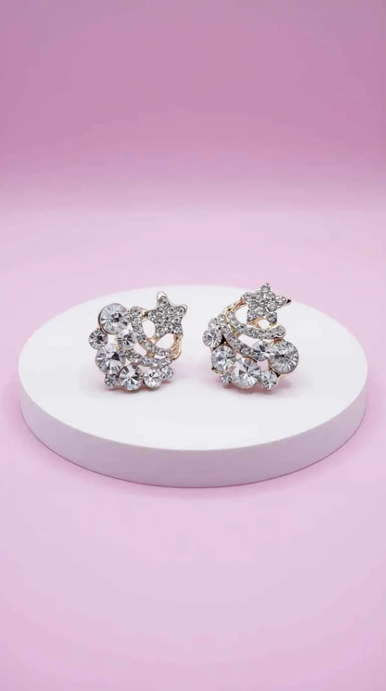 Star Cluster Crystal Stud Earrings