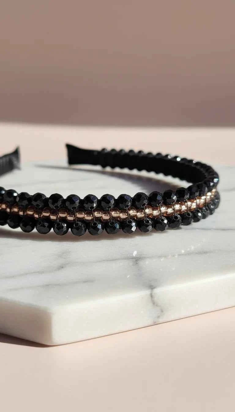 Women’s Crystal Beaded Statement Headband & Hair Band