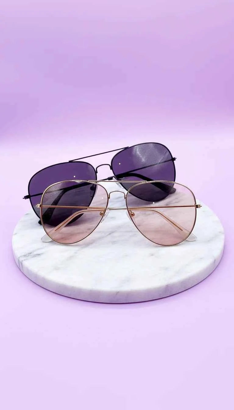 Aviator Alloy Frame Sunglasses Box of 20