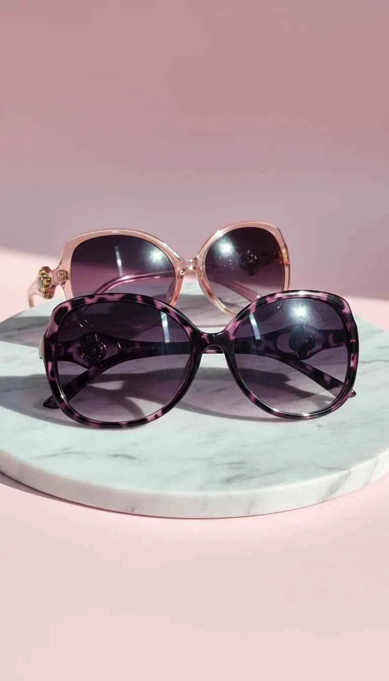 Oval Frame Acrylic Sunglasses Box of 12