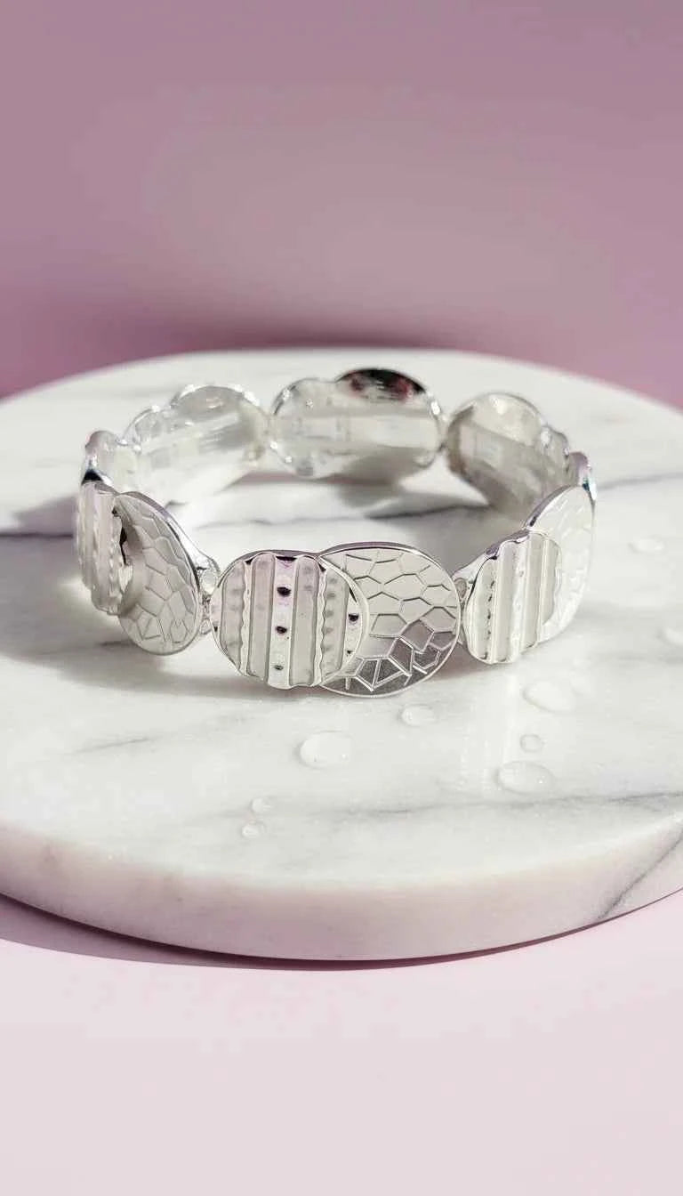 Abstract Circle Link Stretchy Bracelet