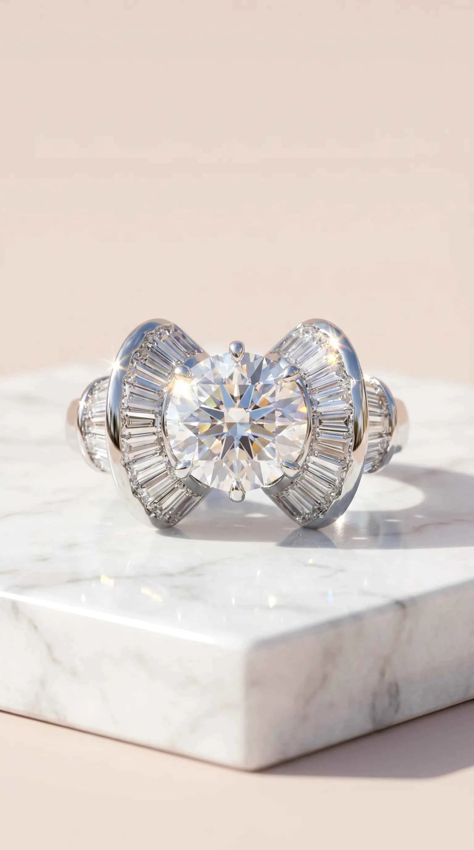 Box set of 12 Silver Bow Crystal Statement Rings
