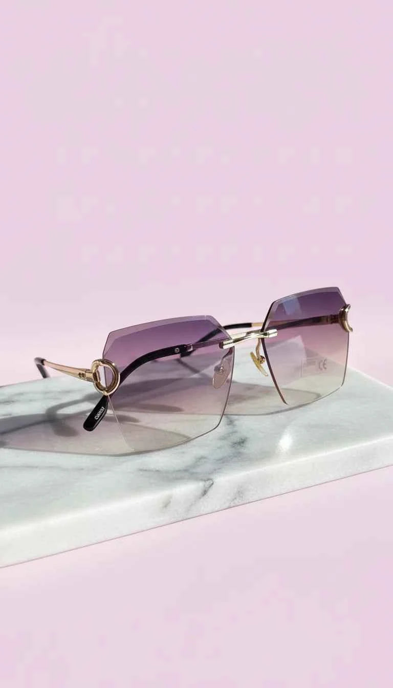 Rimless Retro Sunglasses Box of 12