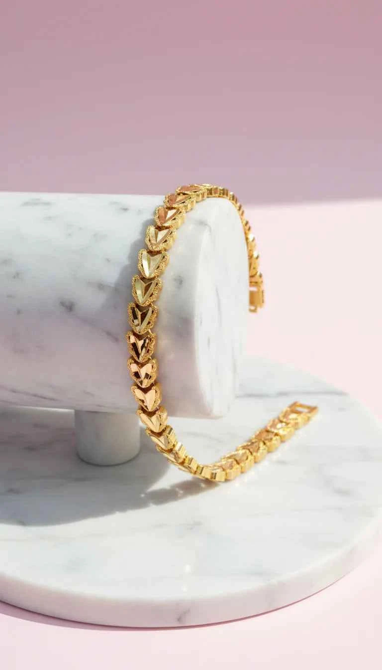 Waterproof 24k Gold Plated Butterfly Link Bracelet