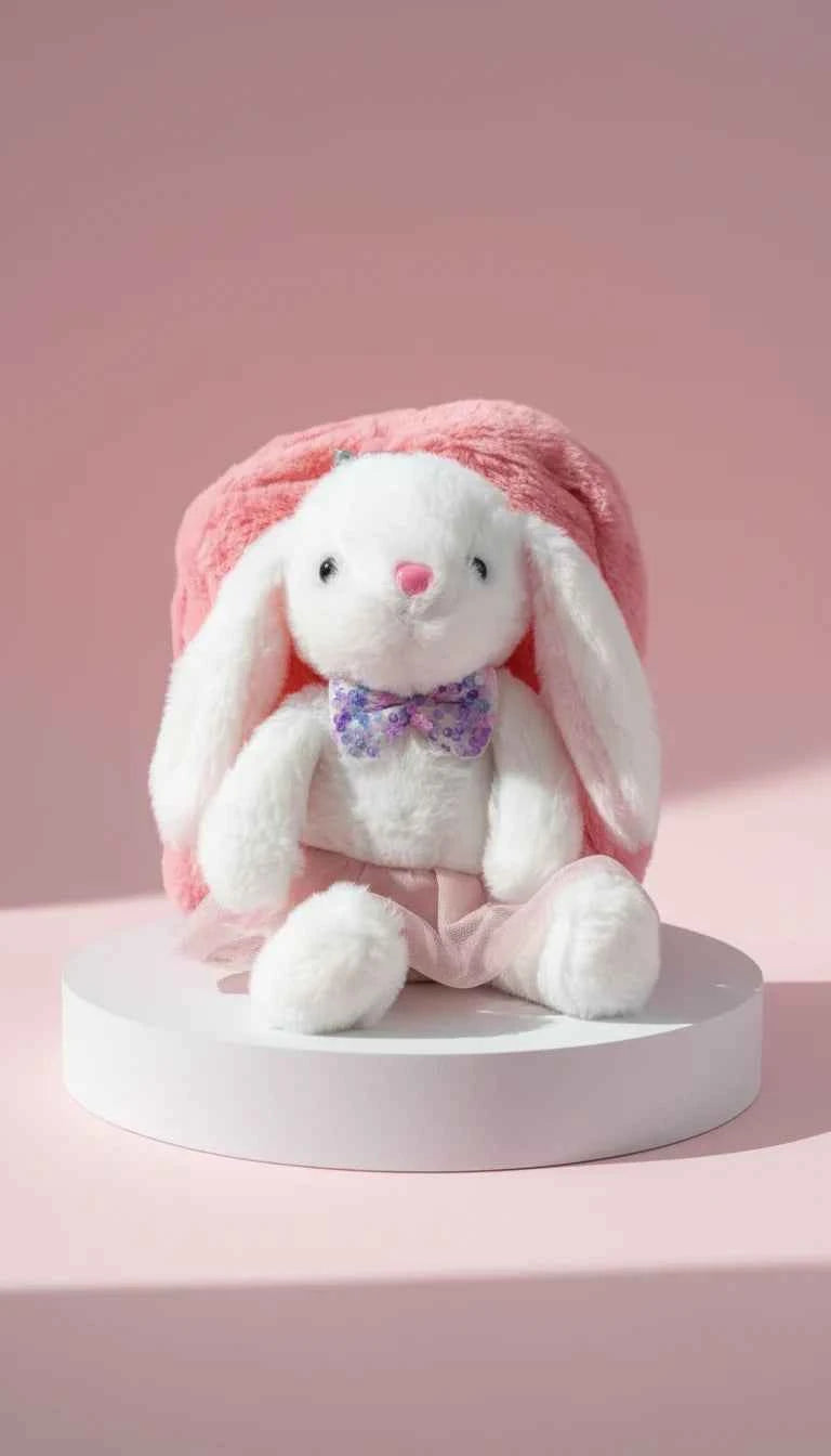 Lux Soft Bunny Rabbit Backpack – Faux Fur Plush Bag