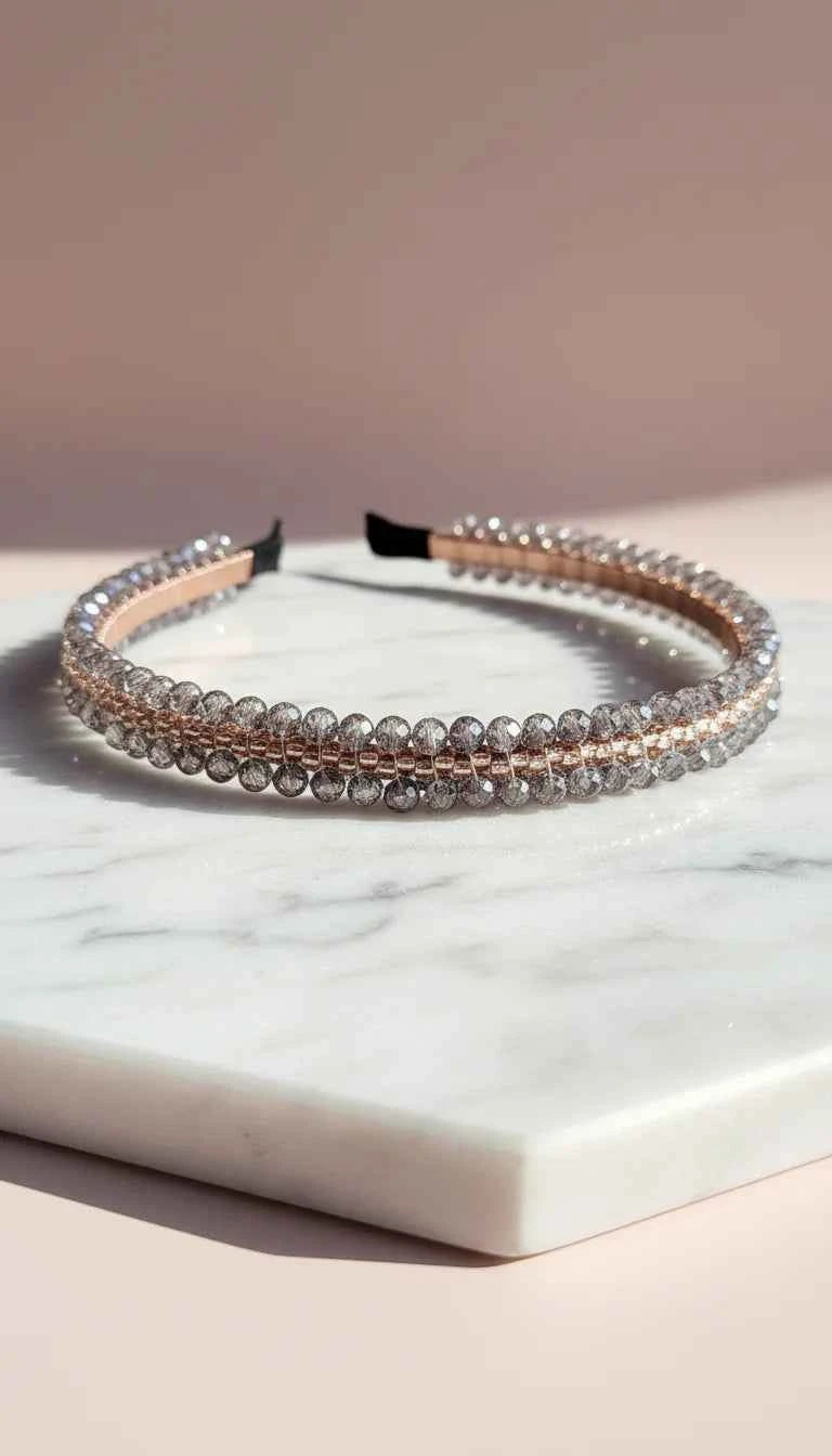 Women’s Crystal Beaded Statement Headband & Hair Band
