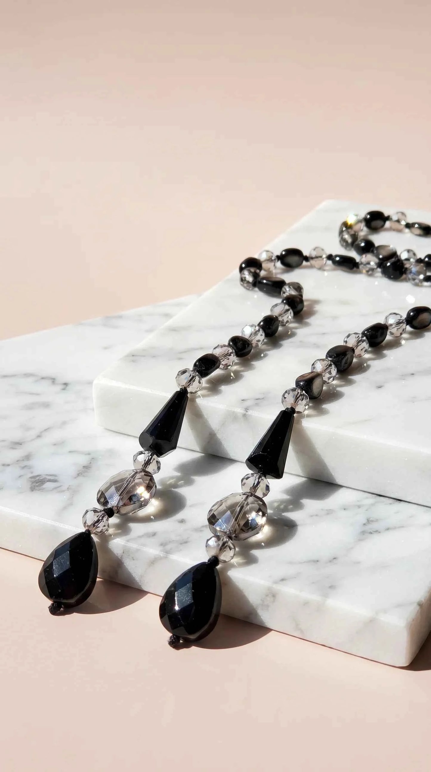 Resin Boho Long Beaded Wrap Around Necklace