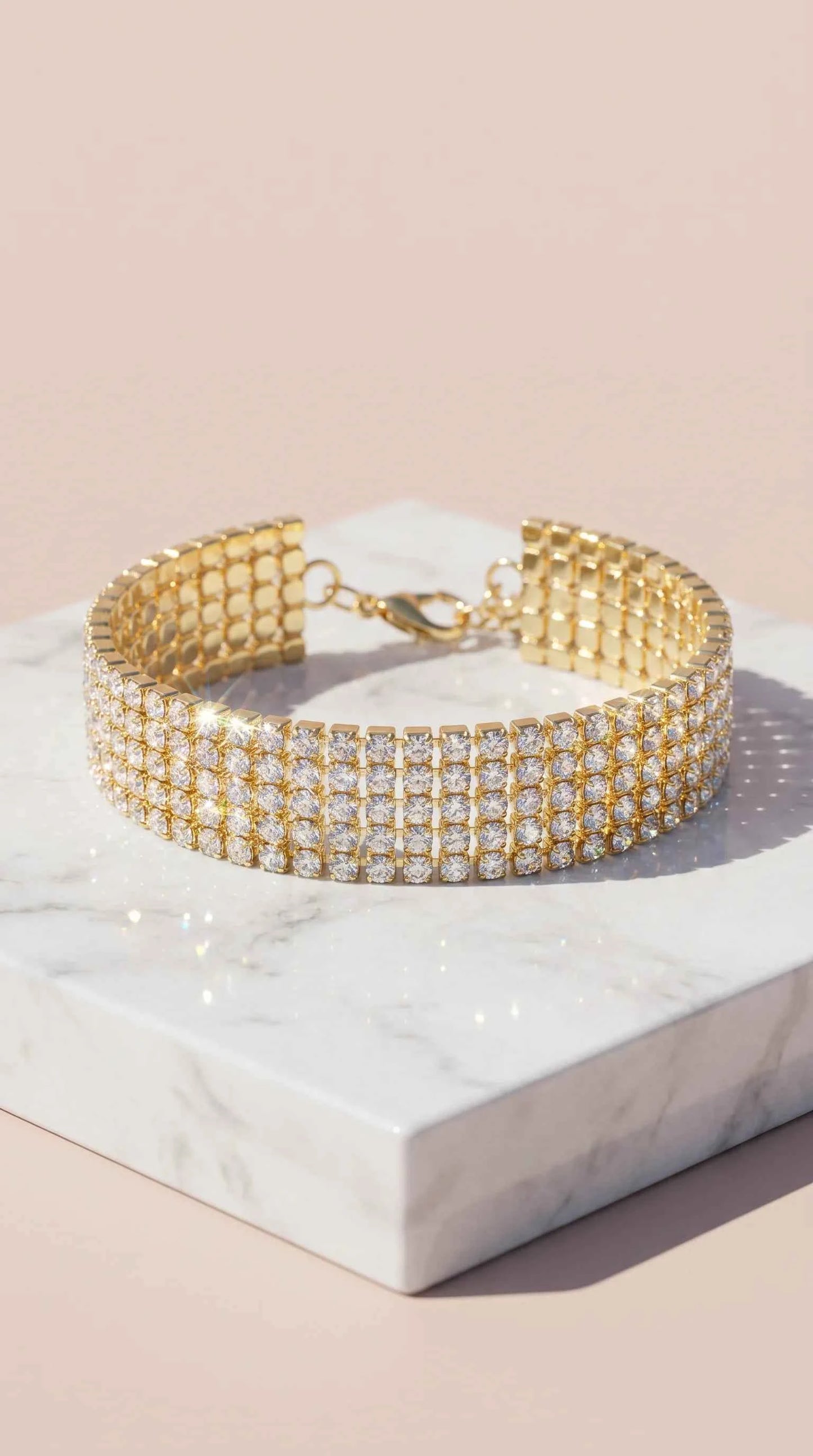 Classic Zircon Crystal Tennis Bracelet