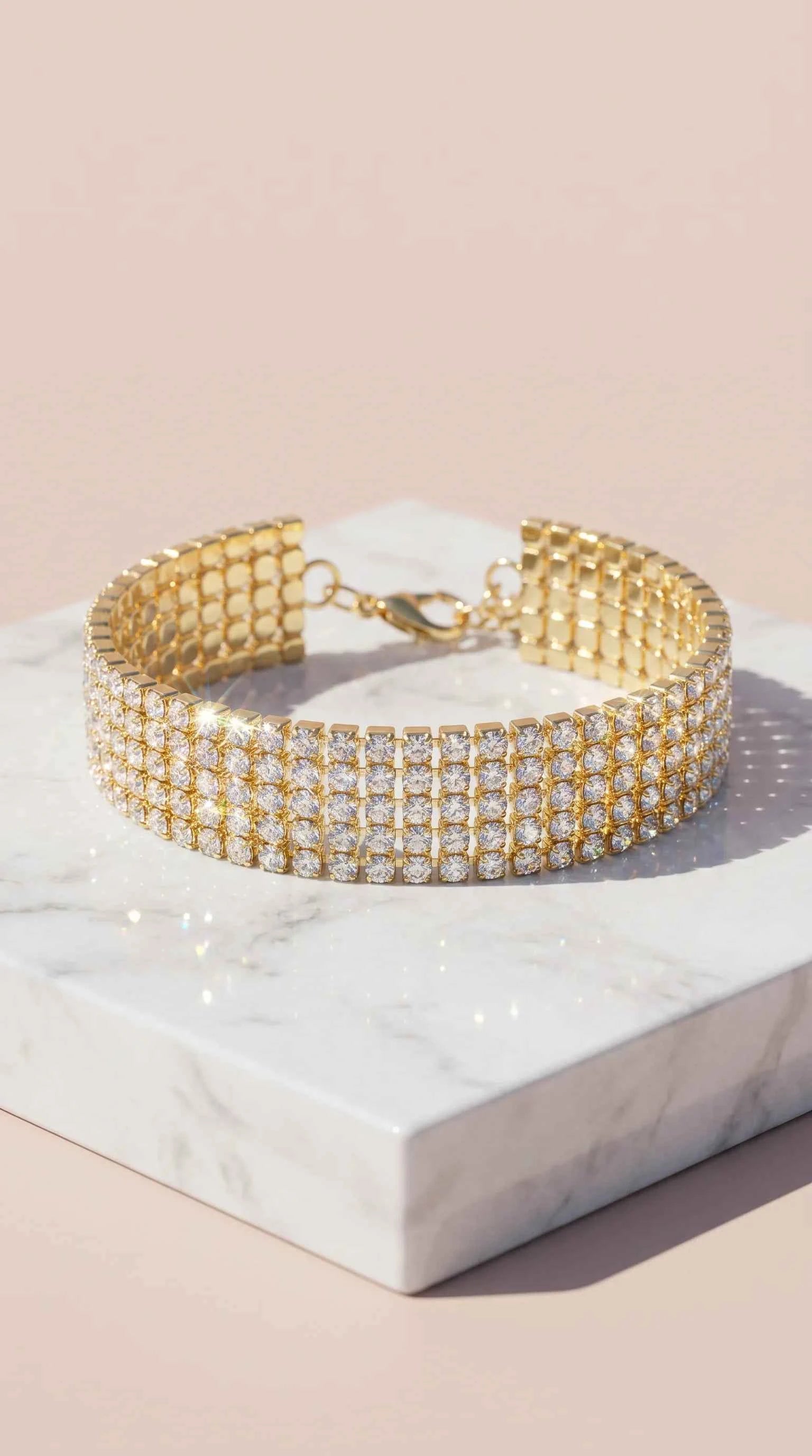 Classic Zircon Crystal Tennis Bracelet