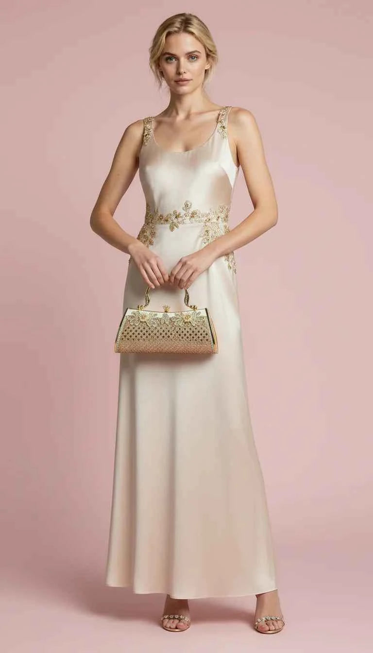 Mirrored Decor Oblong Crystal Clutch bag