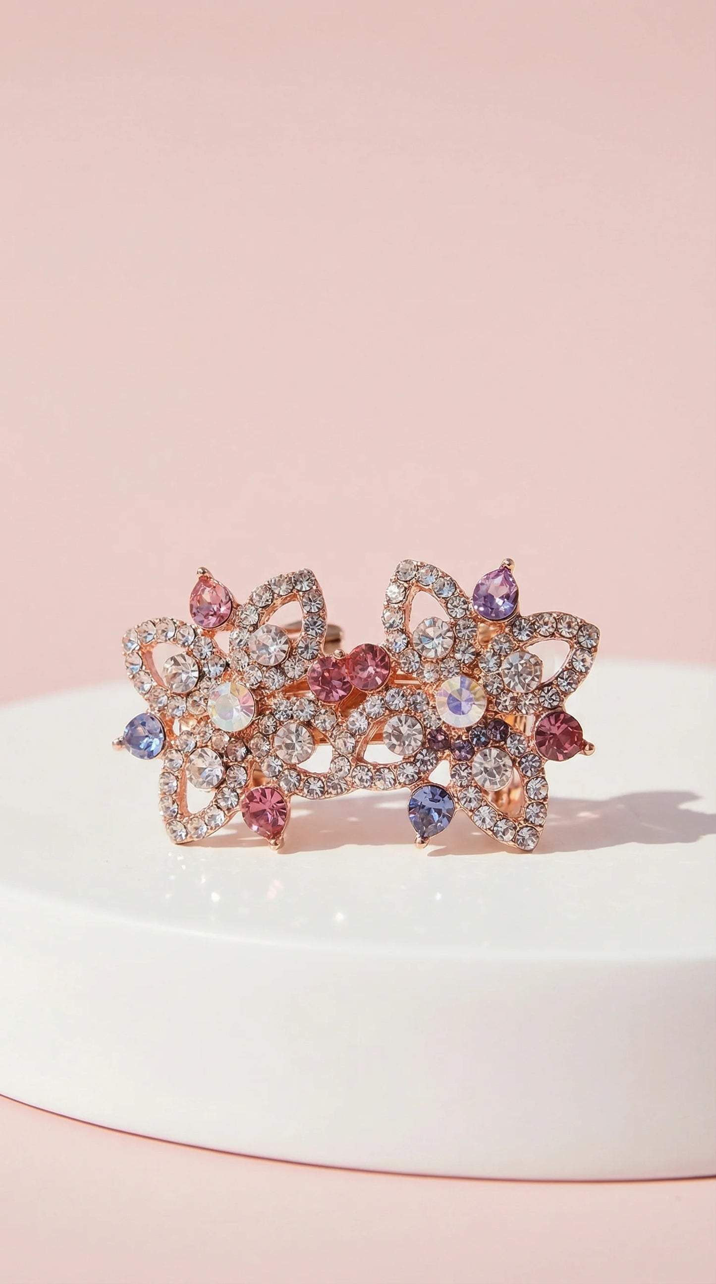Star Burst Crystal Non Pierced Clip On Earrings