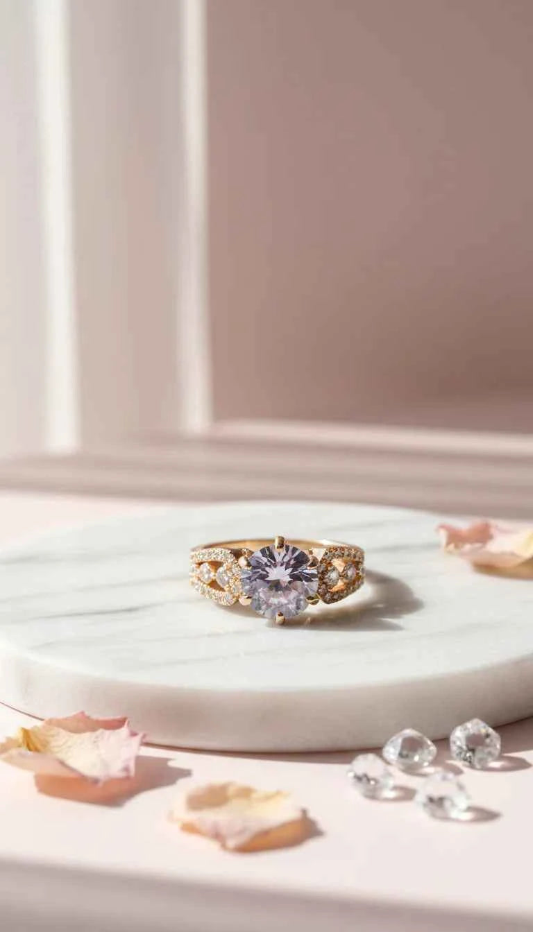 Cut Out Crystal Studded Ring Box set of 12