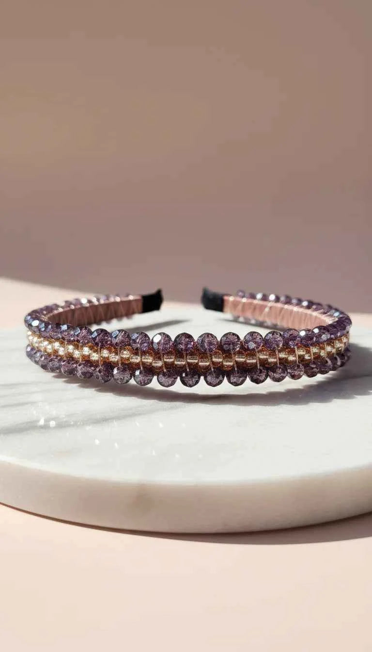 Women’s Crystal Beaded Statement Headband & Hair Band