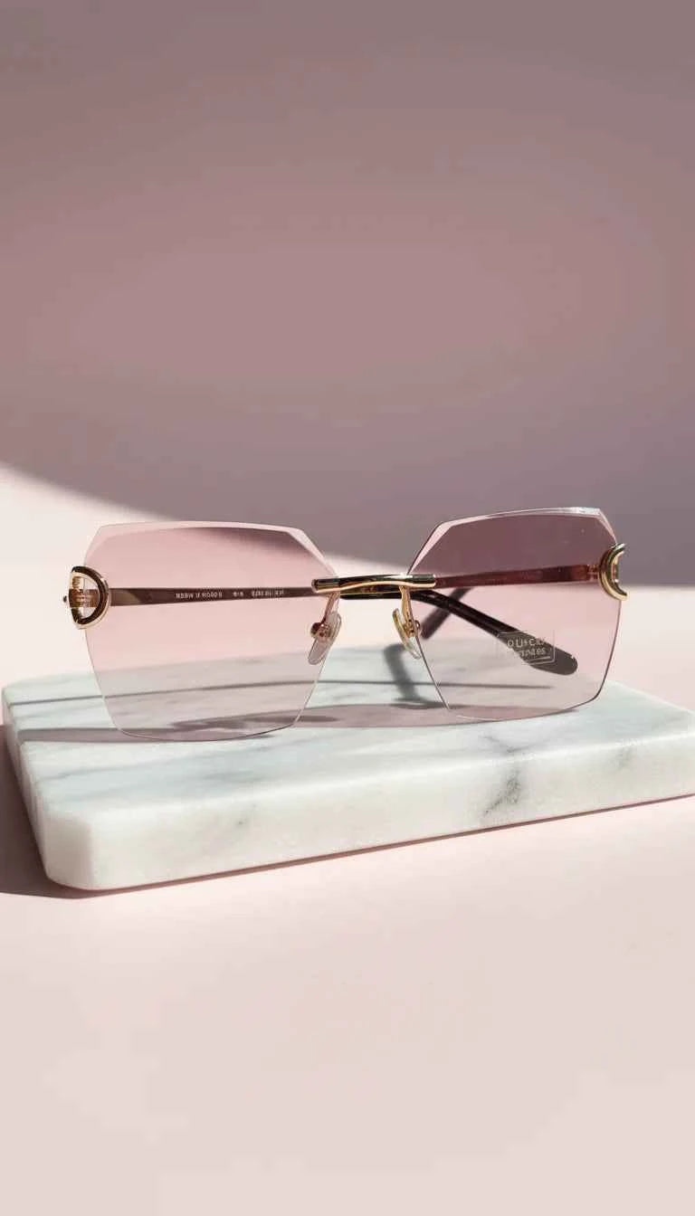 Rimless Retro Sunglasses Box of 12