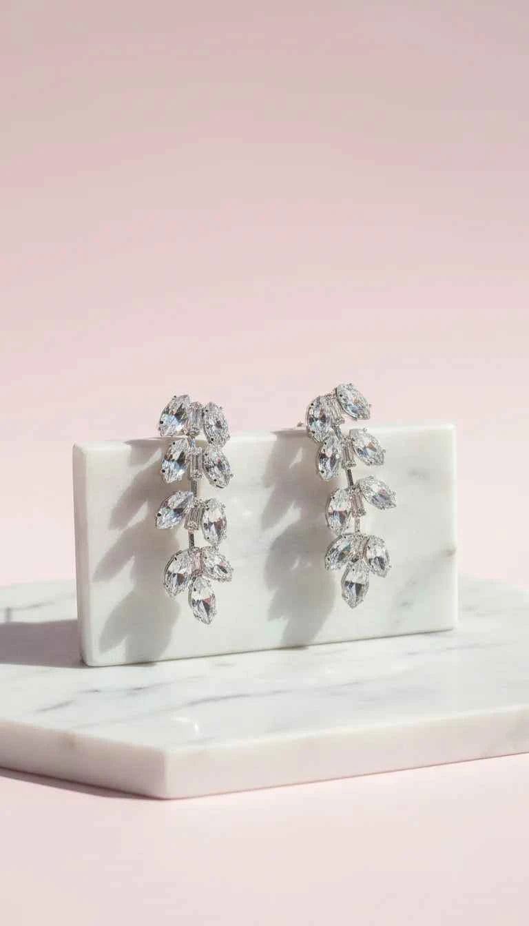 Marquise Crystal Necklace, Earrings & Ring Set