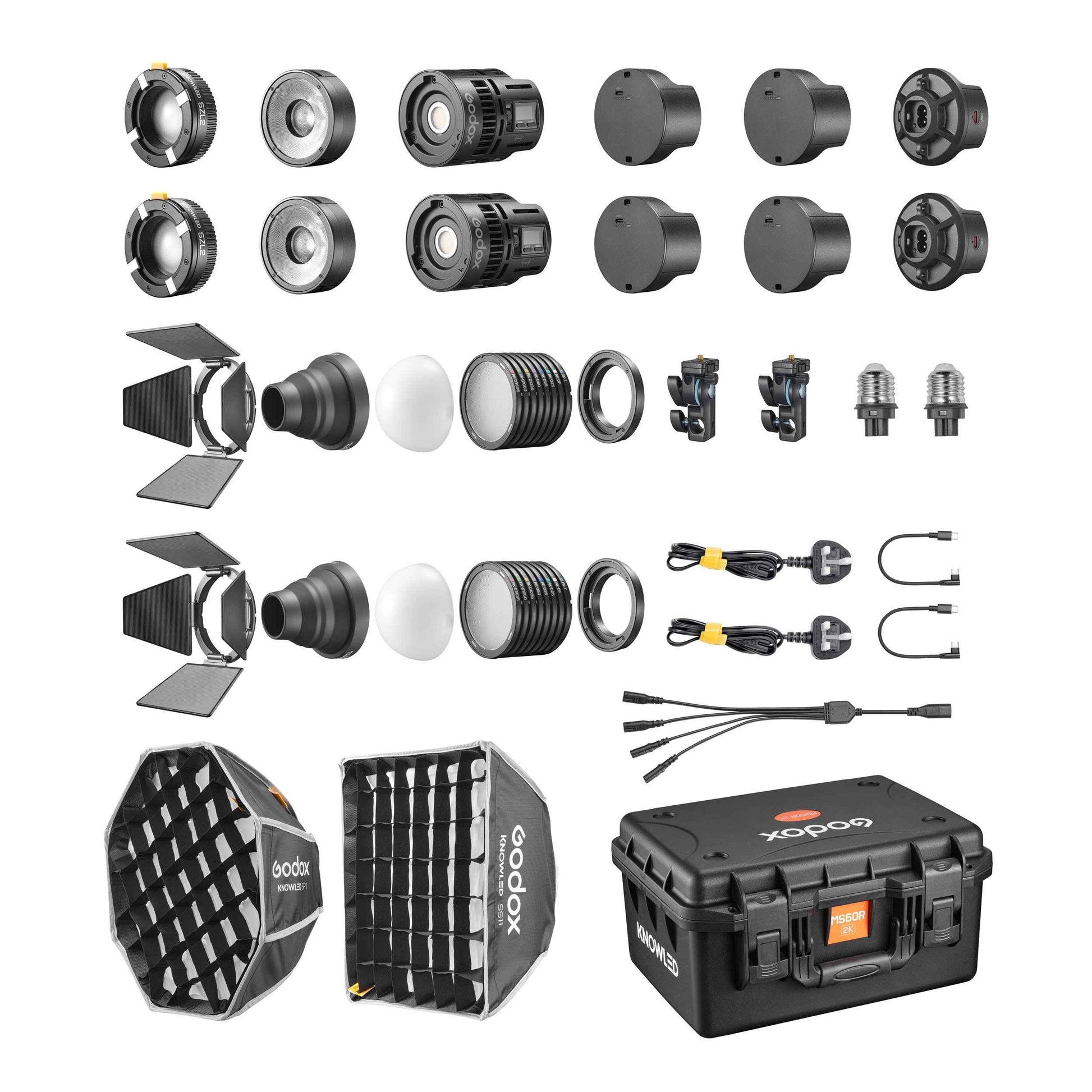 KNOWLED MS60R 2K Super Compact RGB LED Video Light Twin Kit