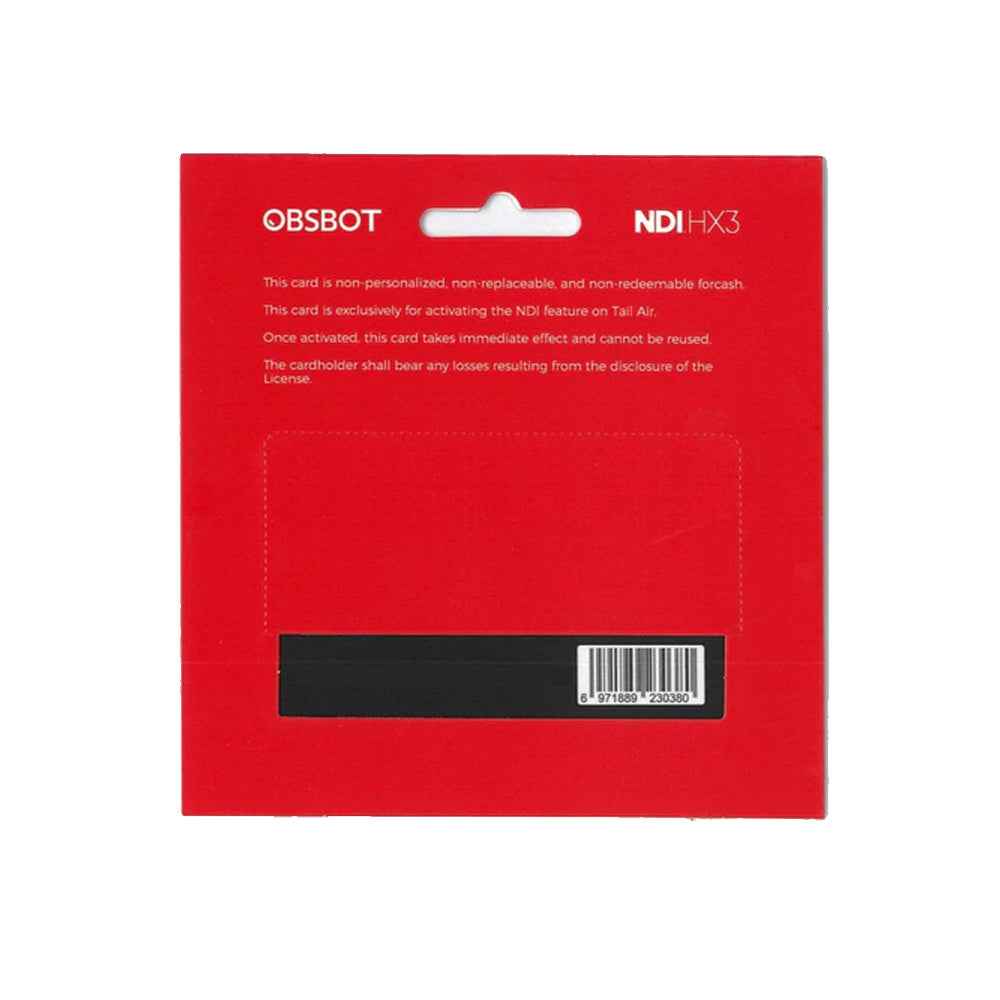 Tail HX3 NDI License Key for OBSBOT Tail Air Streaming Camera (OKB-2309-CT)