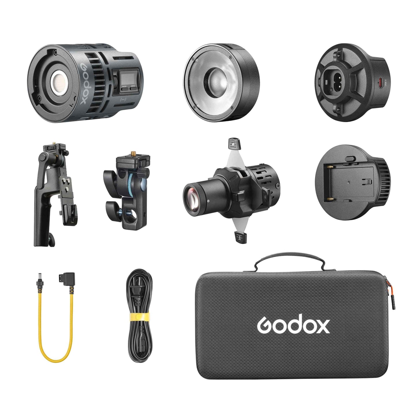 RS60R Super Compact RGB LED Video Light and SP36K Projection Attachment 1K Kit