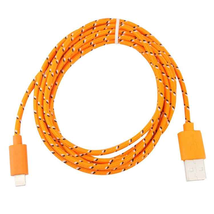 3m Nylon Netting Style USB Data Transfer Charging Cable for iPhone, iPad