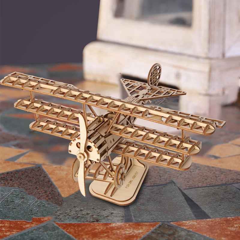 Airplane Bi-Plane TG301 3D Wooden Puzzle