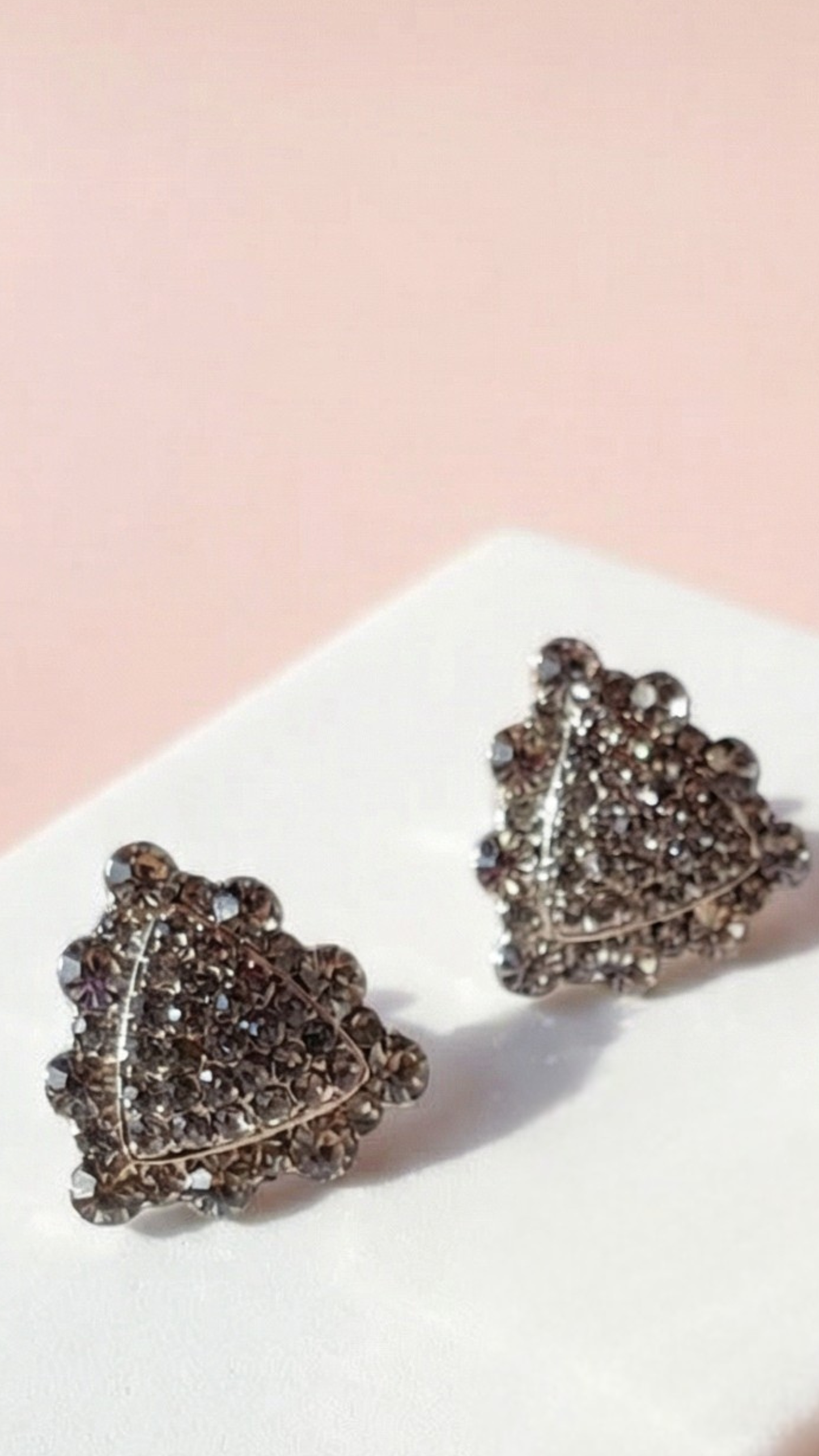 Geometric Crystal Non Pierced Clip On Earrings