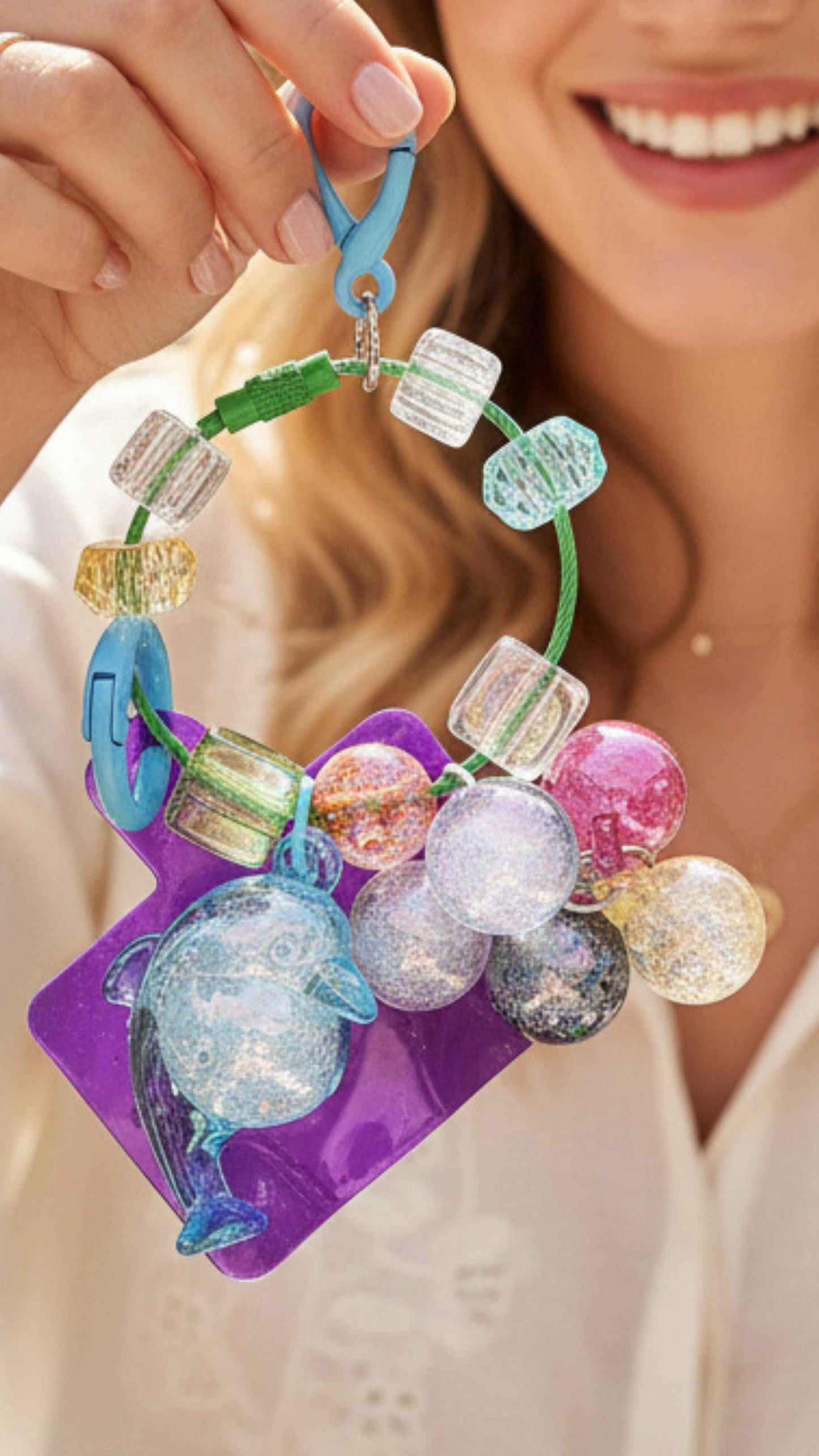 Dolphin Bubble Keyring, Phone Charm & Bag Accessory