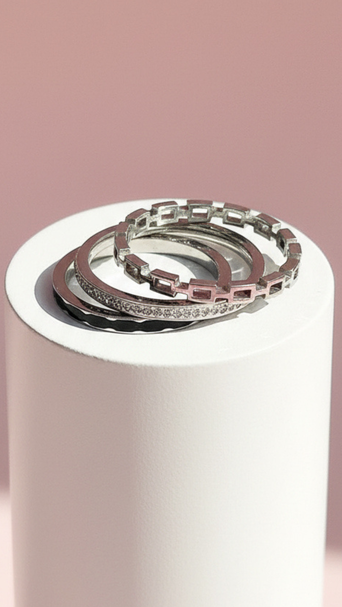Waterproof Pack Of 24 Gold Plated Black Crystal Stacking Rings