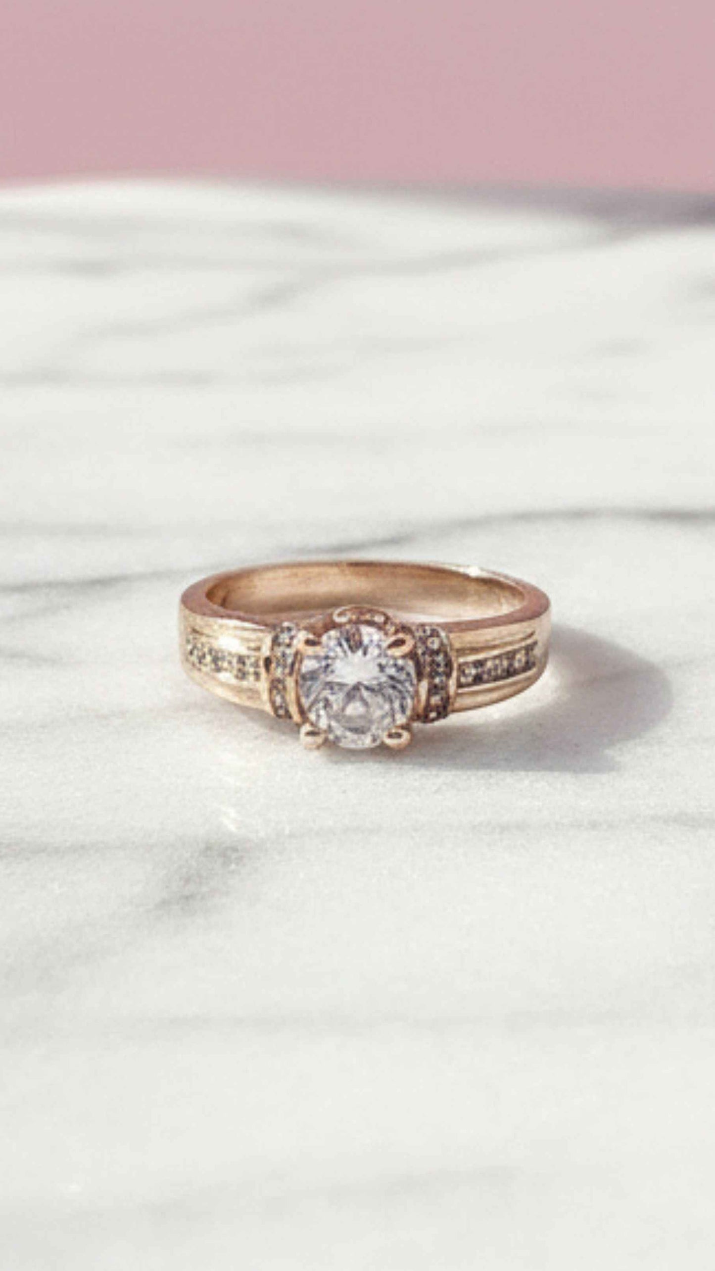 Crystal Gold Ring Box set of 12