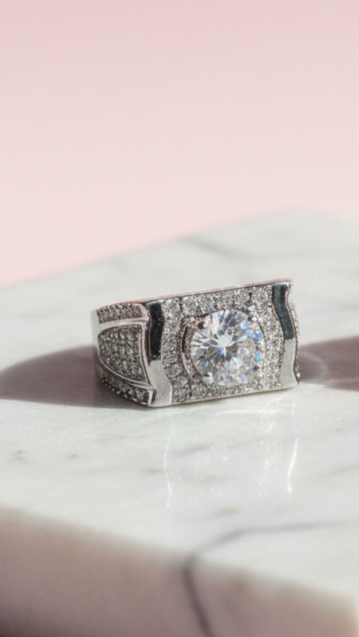 Men's Square Band Crystal Box Set of 12 Rings