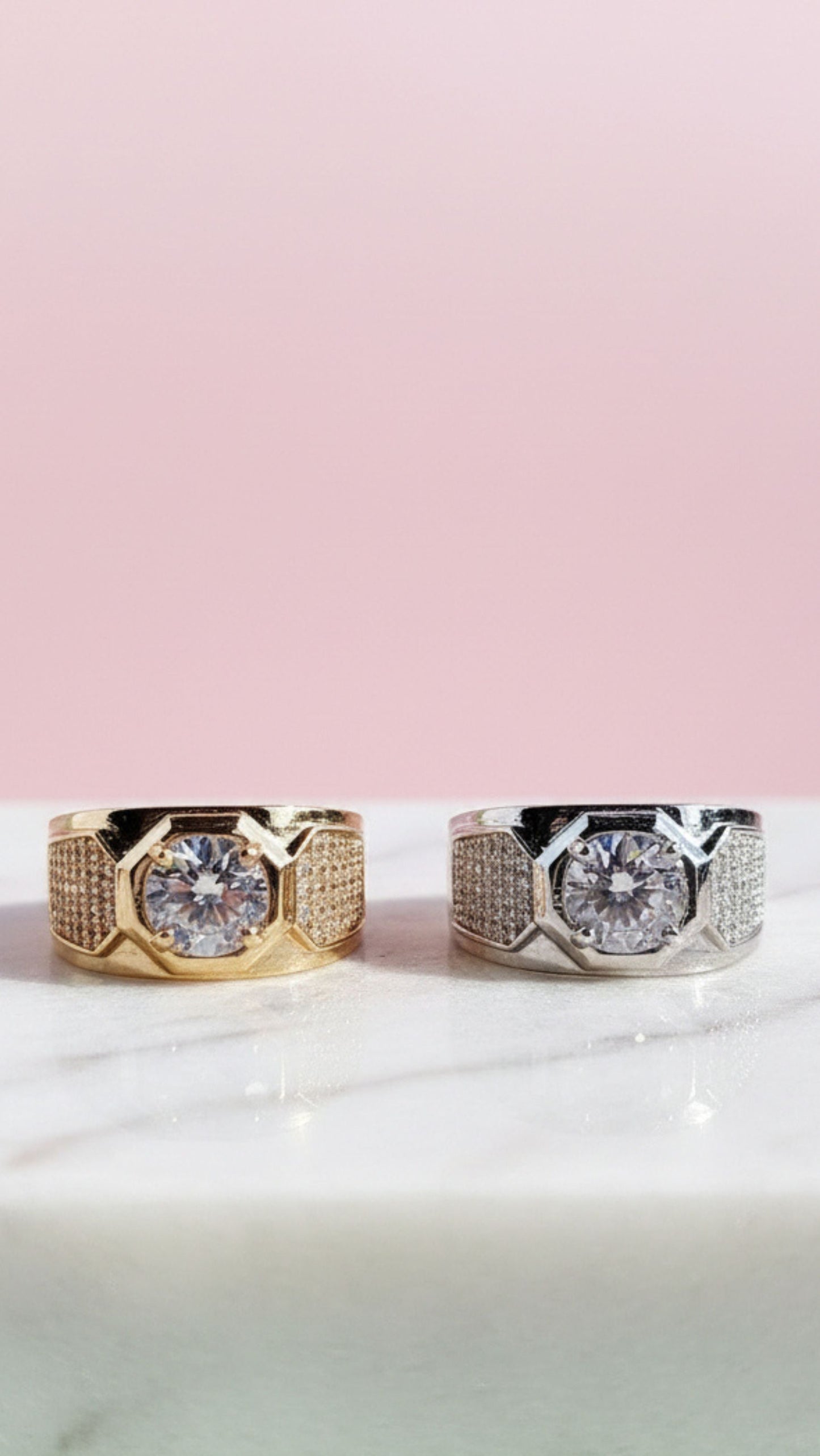 Men's Crystal Band Box Set of 12 Rings