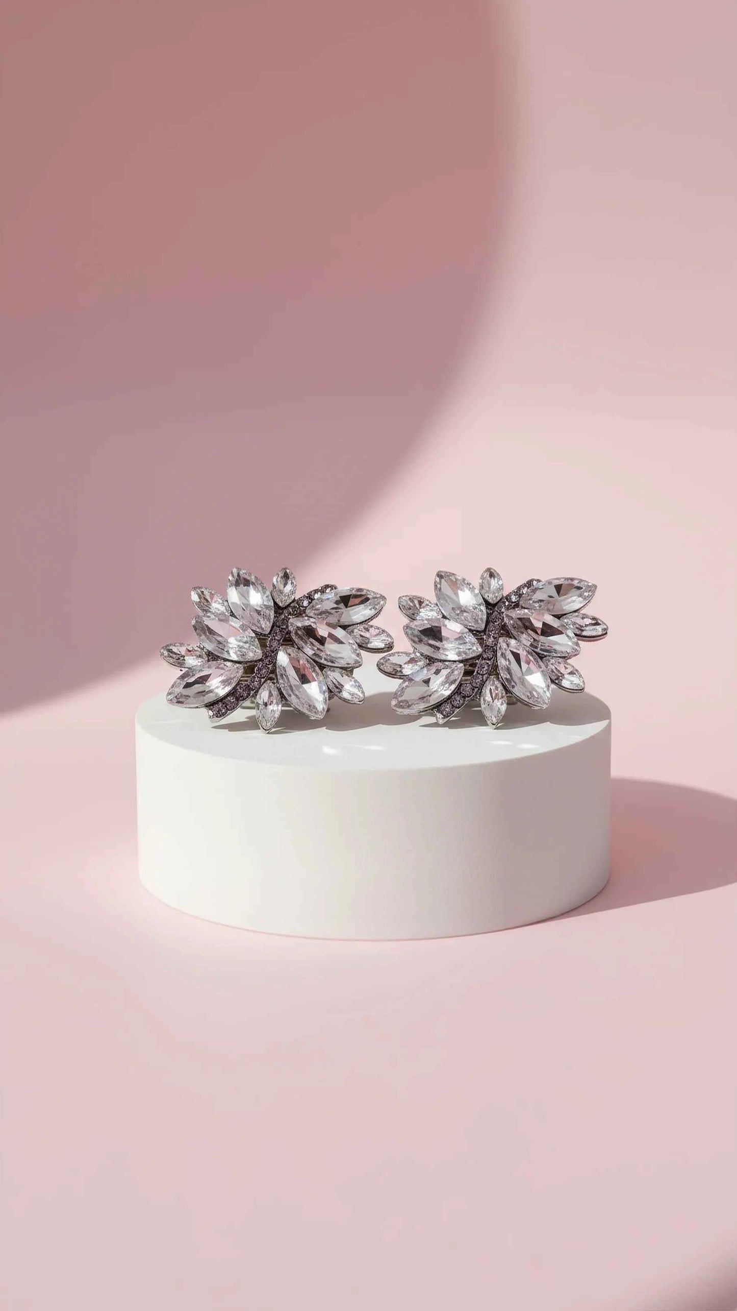 Star Burst Crystal Stud Earrings