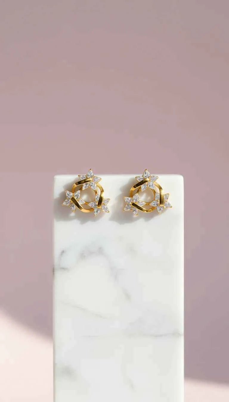 Star Crystal Stud Earrings