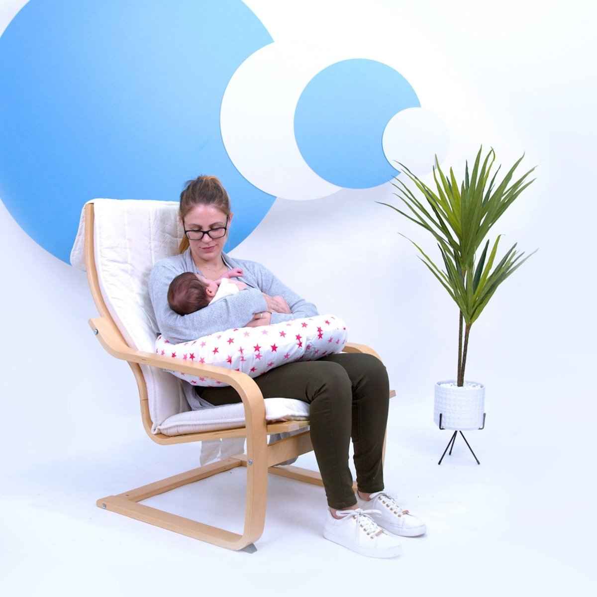 Breast Feeding Nursing Pillow - Little Pink Star (COVER ONLY)