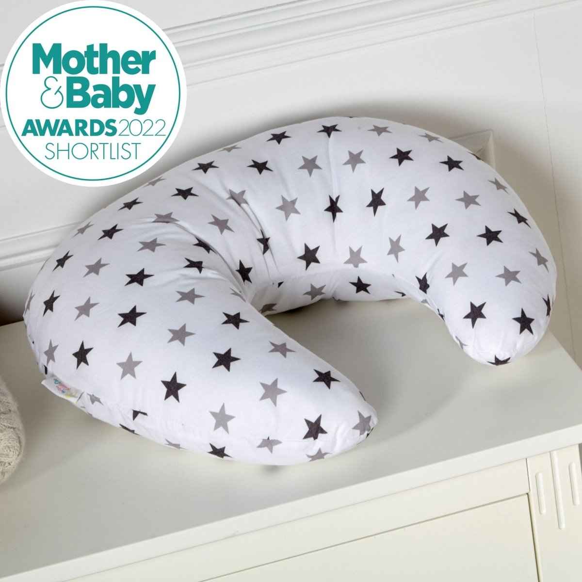 Breast Feeding Nursing Pillow  - Silver Twinkle (COVER ONLY)