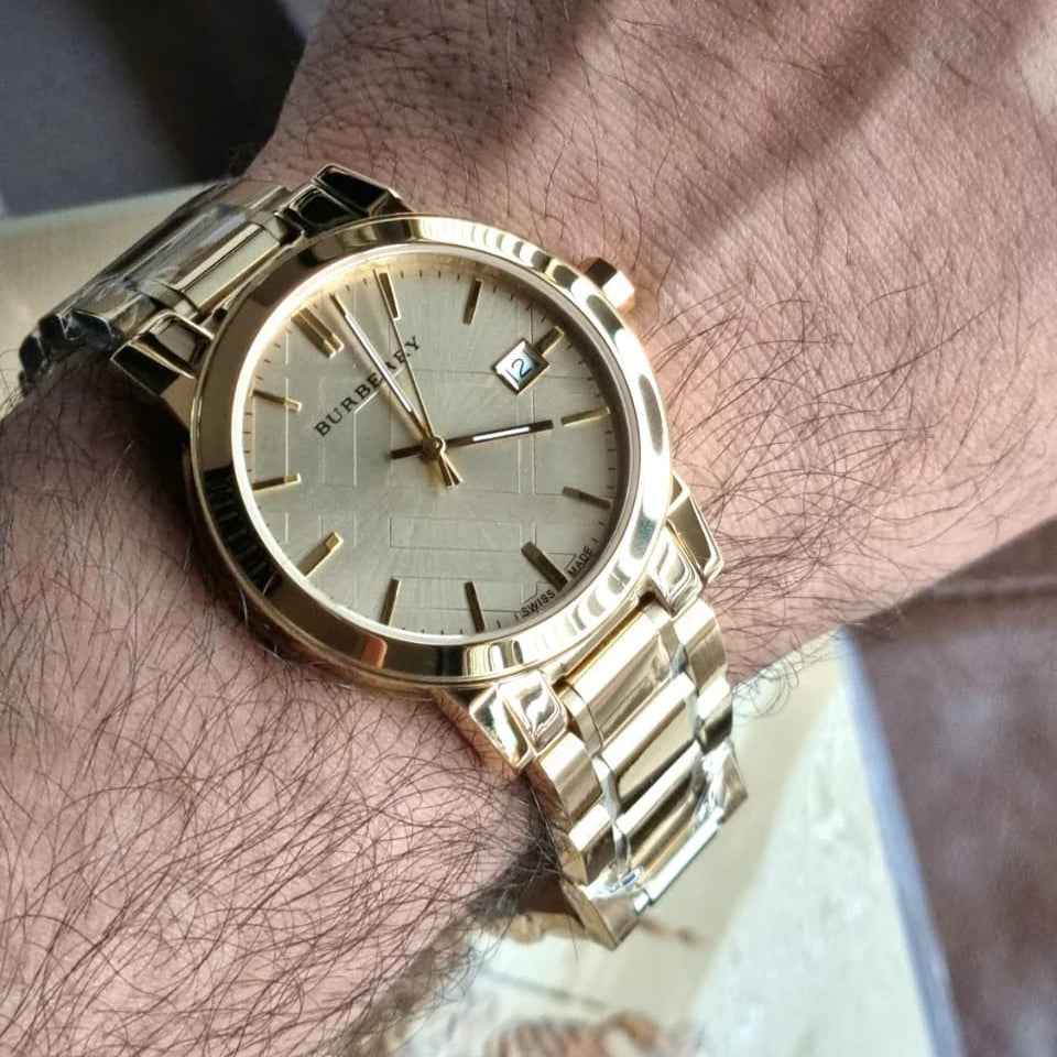 Burberry BU9038 The City Unisex Gold & Champagne Watch