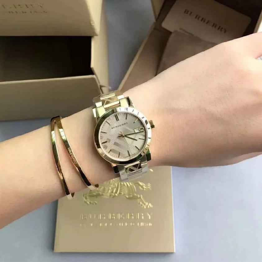 Burberry BU9033 The City Unisex Gold Watch