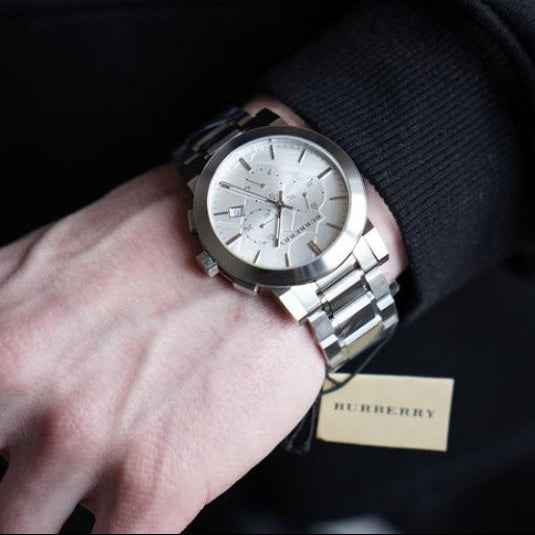 Burberry BU9350 The City Men's Silver Chronograph Watch