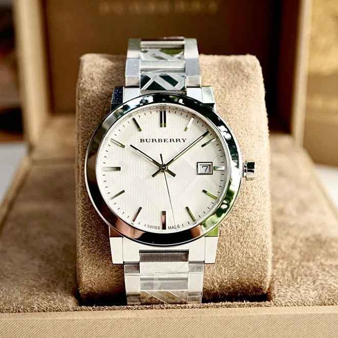 Burberry BU9037 The City Unisex Silver Watch
