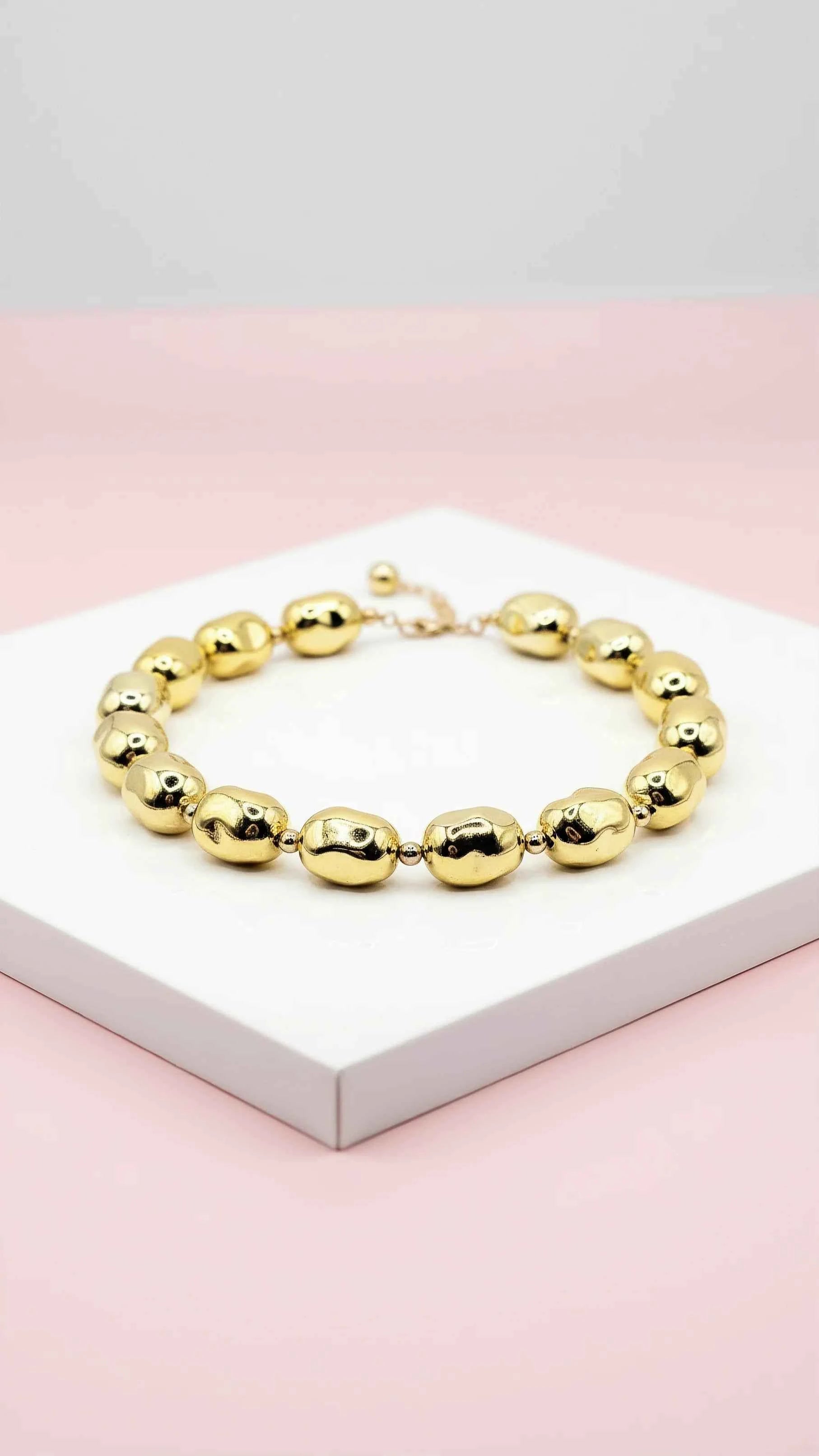 Melted Bubble Chain Link Necklace