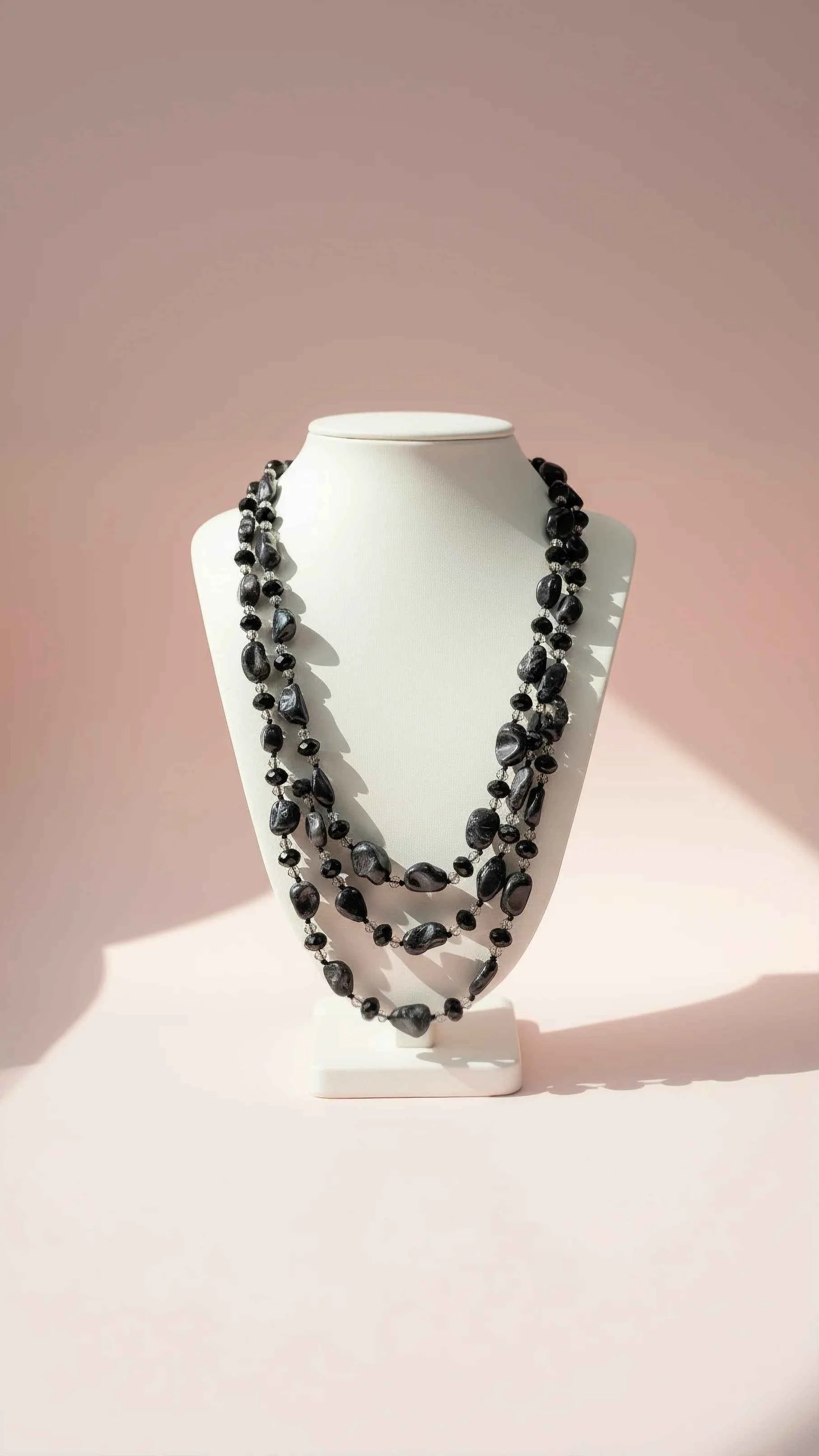Resin Boho Long Beaded Necklace