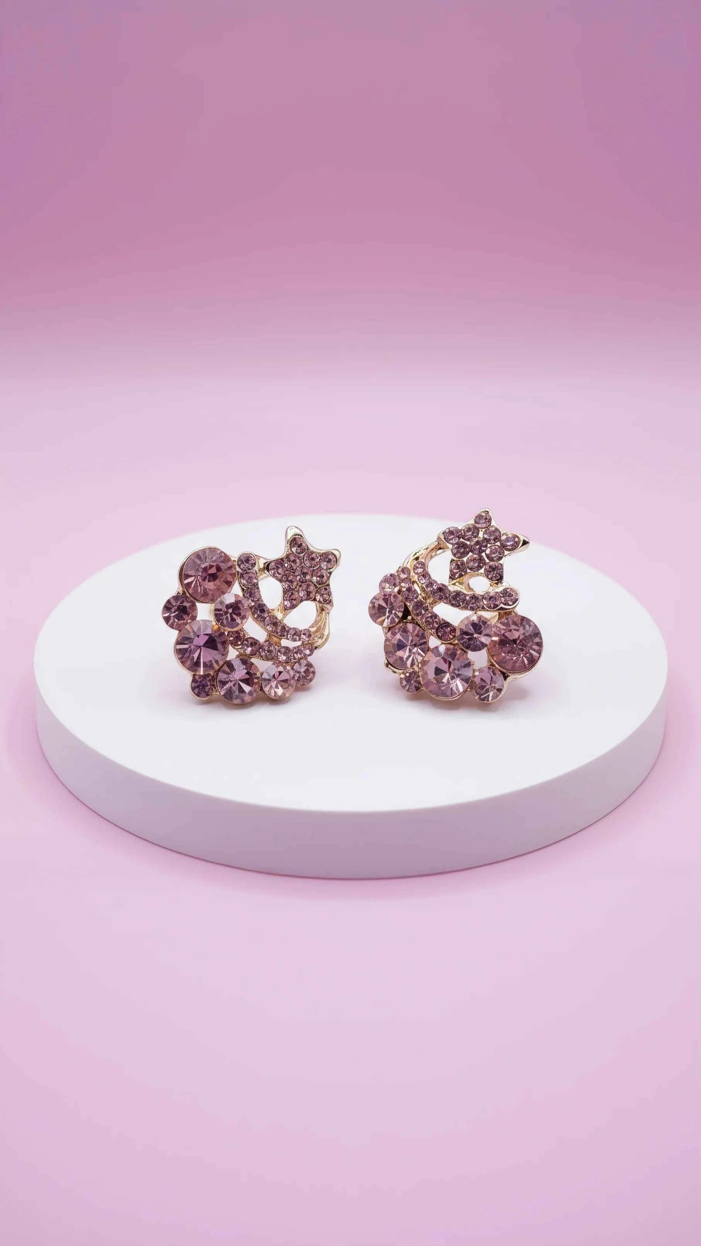 Star Cluster Crystal Stud Earrings
