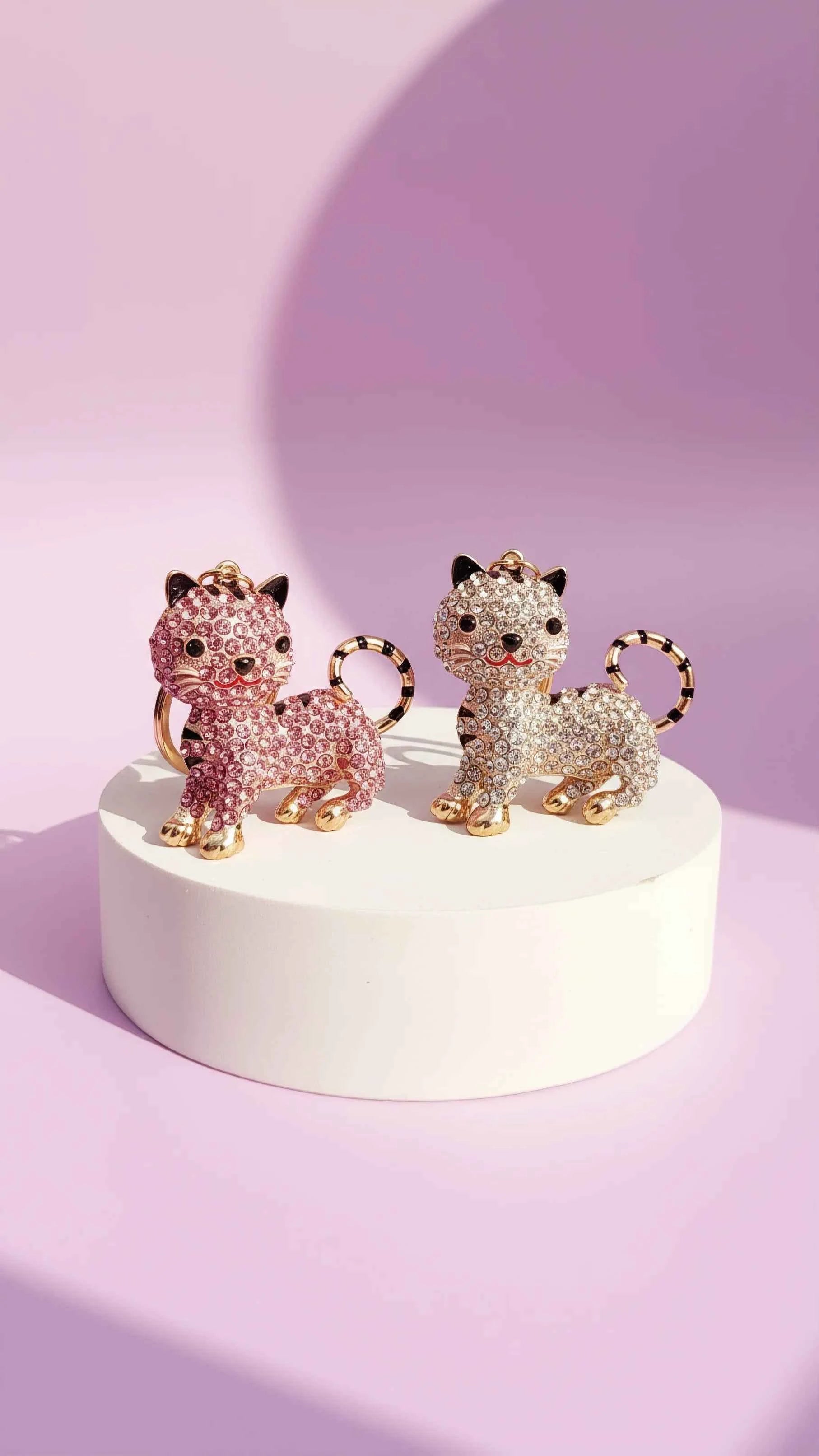 Cat Crystal Key Ring & Bag Charm