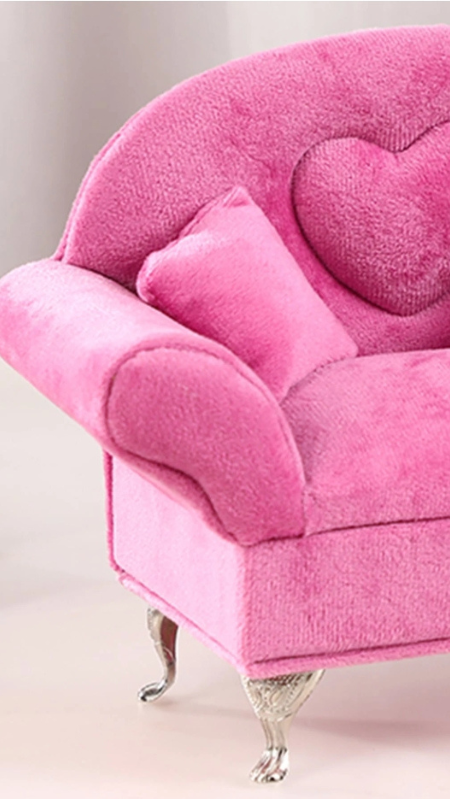Plush Heart Jewellery Box Sofa